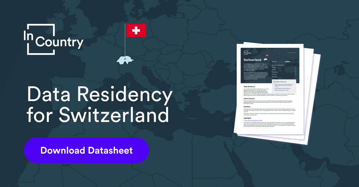 data residency laws in Switzerland