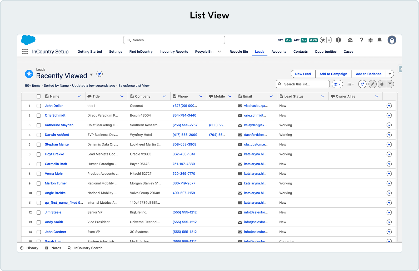 List View